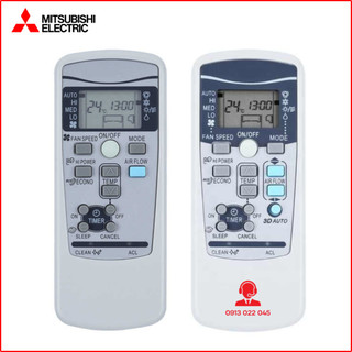 Điều khiển điều hoà Mitsubishi (Mặt đen, mặt trắng và xám)
