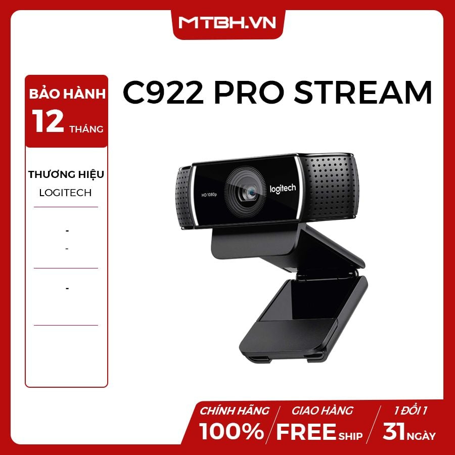 Webcam Logitech C922 Pro Stream Webcam New