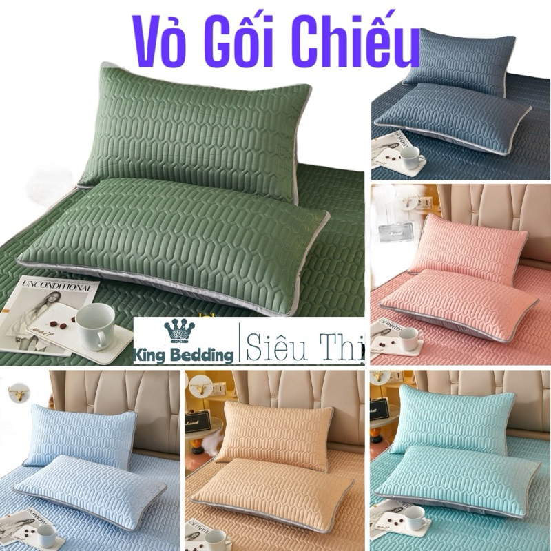Vỏ gối chiếu điều hoà Latex thoáng khí,vỏ gối 50x70cm nhiều màu