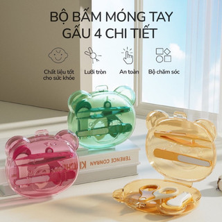 Bộ bấm móng Bar Rot 5 chi tiết hình gấu tiện lợi cho bé