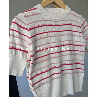 Red stripe knit -laciel