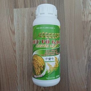 Phân bón vi lượng Siêu Vô Gạo 500ml chuyên cho cây Lúa, giúp chắc hạt, nặng ký, hạt lúa vàng sáng, trổ đều...
