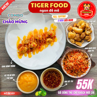 Bánh tráng phơi sương TIGER FOOD - COMBO Bánh Tráng + Muối tôm hành phi + Siêu Bơ béo + Tóp mỡ + Sốt Tắc - Đồ ăn vặt