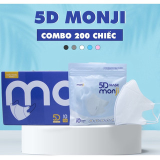 Thùng 300 chiếc khẩu trang 5d mask monji - thùng 300 chiếc khẩu trang y tế 3 lớp kháng khuẩn
