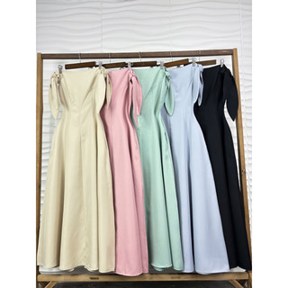 Đầm Khoét Lưng Tua Rua Dài Maxi Freesize Nữ