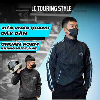 Áo Khoác KYT V3 đen viền phản quang trọng lượng gần 1KG - LC TOURING STYLE.