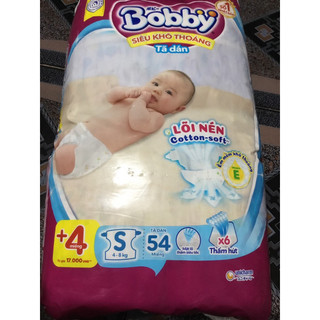 Tã dán trẻ em bobby size s 54 miếng - bỉm dán bobby size s
