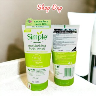 Sữa Rửa Mặt Cho Da Khô Simple Moisturising Facial Wash 150ml