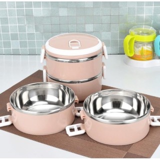 Hộp đựng cơm 2 tầng lỗi inox giữ nhiệt cực tốt - cà men 2 tầng siêu chắc chắn