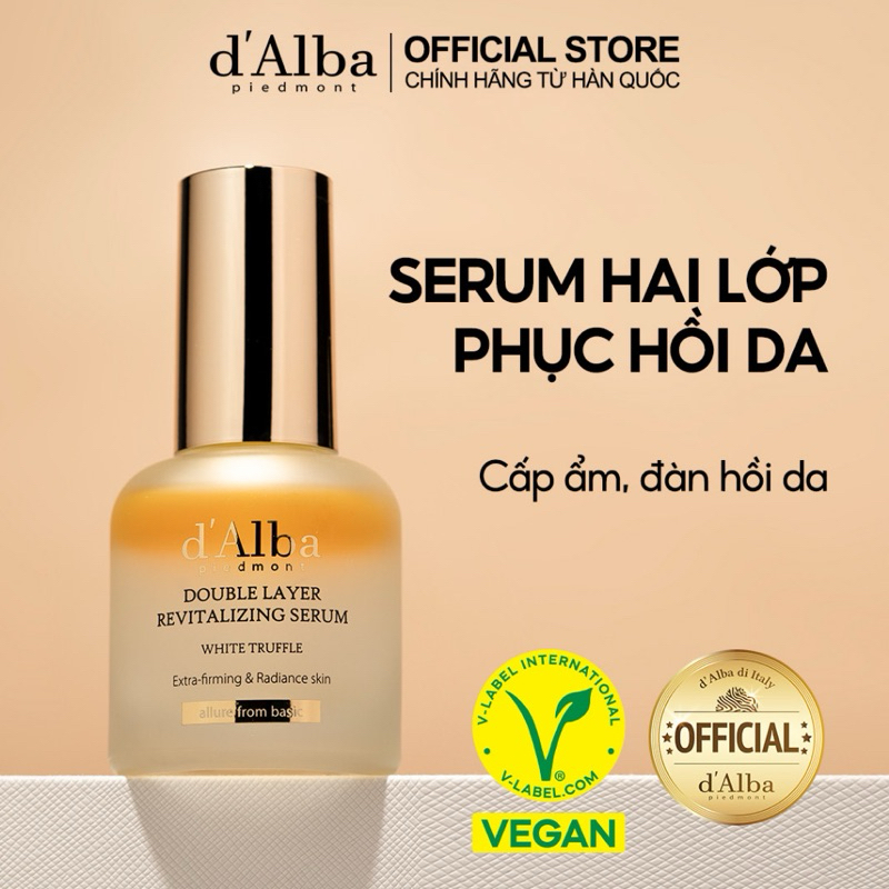 d'Alba Official Serum phục hồi sáng da hai lớp Double Layer Revitalizing Serum 30ml