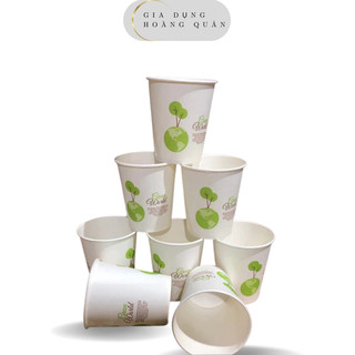 Cốc giấy dùng 1 lần - set 50 cốc giấy gấu trúc nhập khẩu dùng 1 lần chịu nhiệt, an toàn, tiện dụng