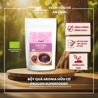 Bột quả aronia hữu cơ dragon superfoods 200g