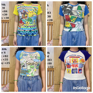 Áo baby tee 2hand, Toy Story, Pikachu, Pokemon