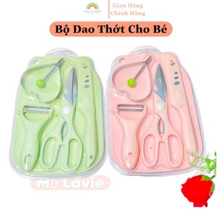 Bộ Dao Thớt Chế Biến Ăn Dặm Cho Bé 5 Chi Tiết, Bộ Dụng Cụ Chế Biến Đồ Ăn Dặm Cho Bé