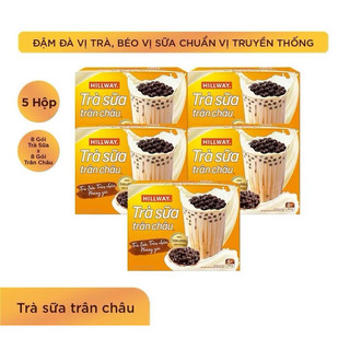 Combo 4hộp Trà Sữa Trân Châu Hoà Tan - Hillway - Vị truyen thống