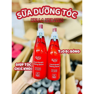 Xịt dưỡng tóc kella keratin phục hồi tóc hư tổn 250ml_xịt kella đỏ