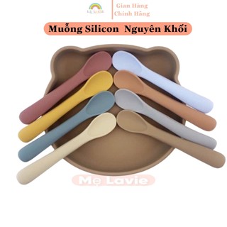 Thìa Ăn Dặm Silicon Cho Bé, Muỗng Ăn Dặm Silicon Cho Bé Kiểu Dáng Hàn Quốc Chất Liệu An Toàn
