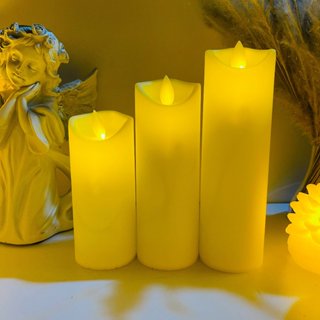  Nến điện tử đèn cầy điện tử vỏ nhựa PIN SIÊU KHỎE -nến sinh nhật trang trí đường kính 5cm 