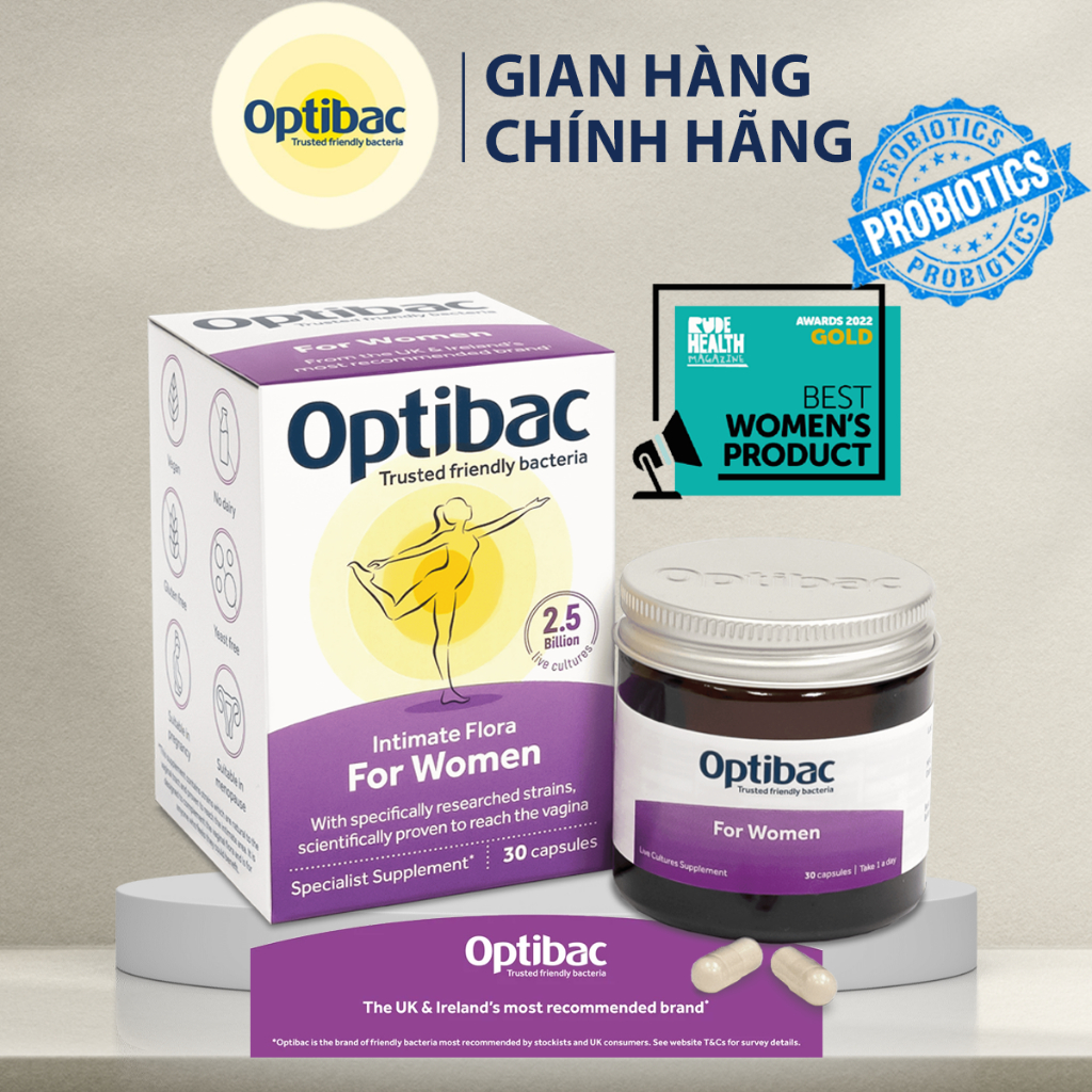 Men vi sinh Optibac tím (Optibac For Women) chuẩn nội địa UK