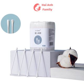 Tăm bông cho bé sơ sinh V-Coool hộp 200 que