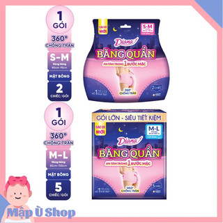 Băng vệ sinh DIANA SENSI dạng quần size S-M / M-L gói 2 hoặc 5 miếng