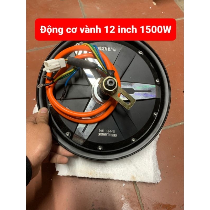 Động cơ 1500w vành 12 inch phanh cơ dùng cho xe điện X-Men, Vespa, ...