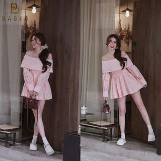 Empinkclothing - áo bánh bèo màu be 01