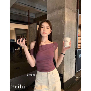 Áo thun cổ đổ trễ vai 1993s boutique