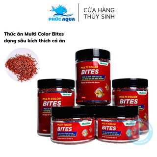 Multi color bites | thức ăn tăng màu cho cá dạng sâu, kích thích cá ăn