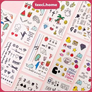 Bộ 1 Tấm Sticker Hình Dán Hoạt Hình Dán Trang Trí Sổ Tay Nhật Ký Điện Thoại Khay Đựng Bút TEECI D030