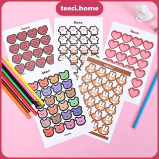 Miếng Sticker Hình Dán Hình Dán Sticker Trang Trí Sổ Đáng Yêu Nhật Ký Điện Thoại Khay Đựng Bút TEECI D038