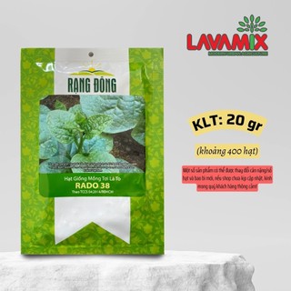 Hạt giống Mồng Tơi Lá To Rado 38 (20g~400 hạt) hiệu Rạng Đông trồng quanh năm, dễ chăm sóc | Green House