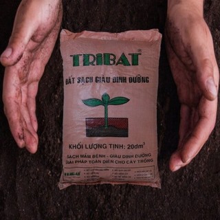 Đất sạch tribat túi 1kg - đất sạch giàu dinh dưỡng, sạch mầm bệnh, thành phần tự nhiên, an toàn