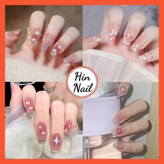 Móng Tay Giả Kèm Tấm Dán Hin Nail 24 Móng Freesize Dạng Thanh
