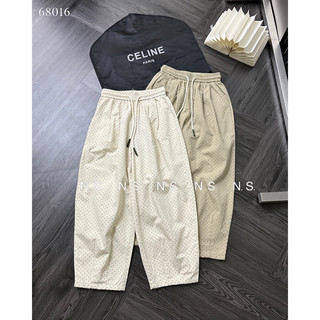 Quần baggy vải thô hoạ tiết chấm bi nhỏ