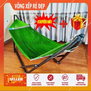 (SỈ=LẺ) Võng Xếp Sài Gòn Kèm Lưới Võng Phi 32 (Size người Lớn Tặng lưới to dày)