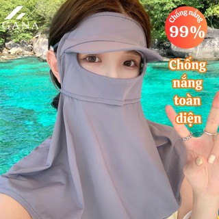 Khẩu trang chống nắng 4 chiều bảo vệ toàn diện khuôn mặt, khẩu trang UPF50+ chống nắng/ chống tia UV bằng vải su lụa.