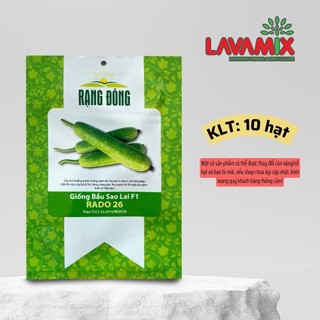 Hạt giống Bầu Sao Lai F1 Rado 26 (10 hạt), hiệu Rạng Đông cây phát triển mạnh dễ chăm sóc | Green House