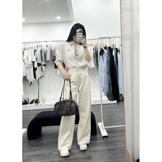 áo sơ mi kẻ be mẫu mặc