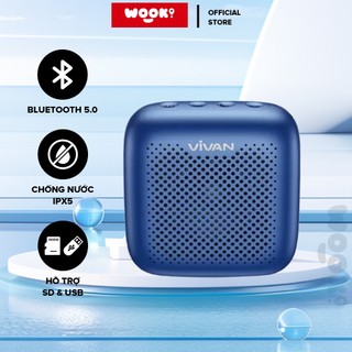 Loa Bluetooth Mini Nhỏ Gọn Tiện Lợi 5.0 Wook VS1 Chống Nước Âm Thanh Sống Động Hỗ Trợ Thẻ SD & USB Hàng Chính Hãng