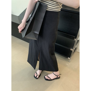 ( Sẵn Đen sz 37 )Sandals Xỏ Ngón Đế Thấp Xinh