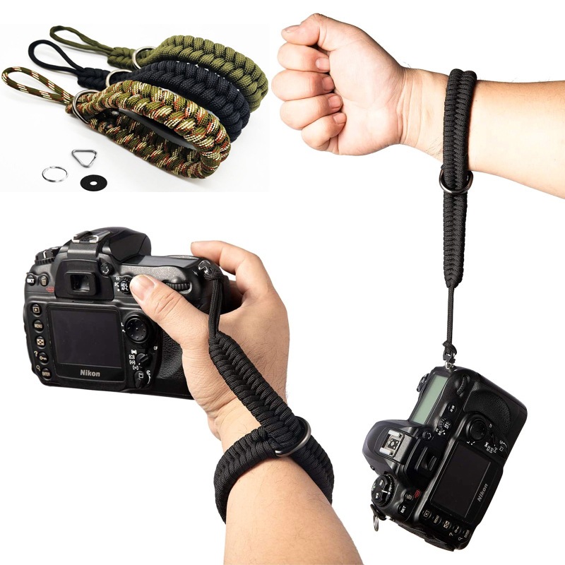  Dây đeo máy ảnh cổ tay vài dù đan dành cho tất cả các loại máy ảnh như Fujifilm Sony Canon Nikon 