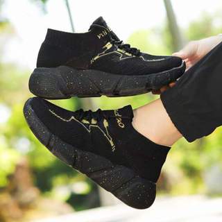 [22028-1] [Đen_chấm vàng] Giầy Shuffle Dace, Erobic, dân vũ ,thể thao Chính hãng Niubadao