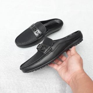 Giày sục nam phom mocasin chất liệu da xít ,khâu đế
