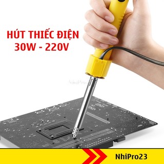 Hút thiếc, máy hút thiếc điện 220w 30w, máy hút chì hàn chân linh kiện điện tử