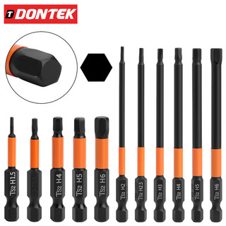 Mũi Vít Lục Giác 6 Cạnh Có Từ Tính DONTEK Dài 50mm 100mm Kích Cỡ H1.5 H2 H2.5 H3 H4 H5 H6 Thép Đen Độ Cứng Cao