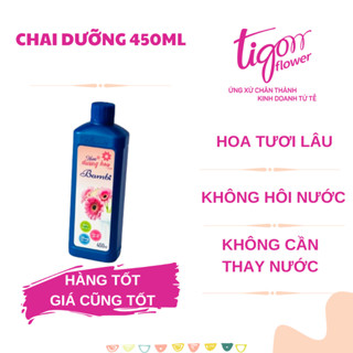 CHAI 450ML NƯỚC DƯỠNG HOA BAMBI - Giúp hoa tươi lâu và rực rỡ, giữ nước sạch hơn (ĐƯỢC ĐỒNG KIỂM)