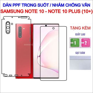 Dán ppf samsung note 10 , note 10+ full lưng viền, màn hình
