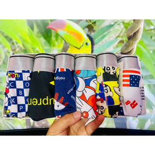  Combo 6 quần sịp đùi nam thun lạnh cao cấp in hình Cute Doremon Shin Lá Cờ loại 1 - KINGBOXER SHOP 