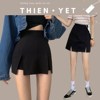 Quần giả chân váy chữ A XẺ HAI BÊN dây kéo ( có quần trong) nữ // Thiên yết sỉ = lẻ